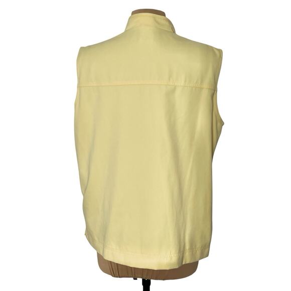 Allison Daley Vest Jacket Womens Size 14 Full Zip Mesh Lining Yellow Outdoor - Picture 2 of 9